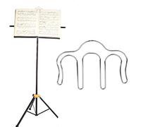 Stylebest Clips de Support de Page de Musique, Pinces de Livre et de Notes Légères et Durables pour Musiciens, Ensemble de 2 Pièces en Fer Métallique, Taille de 6.5cm (Argent)