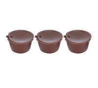 Stylebest Coffret de Capsules de café Réutilisables pour Machines (3 | PP et acier inoxydable de haute qualité, facile à utiliser, favorise l\'extraction du café, comprend une cuillère et un