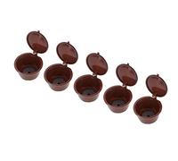 Stylebest Coffret de Capsules de café Réutilisables pour Machines (5 | PP et acier inoxydable de haute qualité, facile à utiliser, favorise l\'extraction du café, comprend une cuillère et un