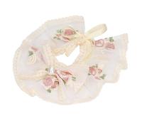 Stylebest Collier de Chat Broderie Florale Bavoirs en Dentelle Réglables pour Chatons élégants Confortable Polyester 1x (M)