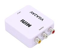 Stylebest Convertisseur VGA vers AV Mini Adaptateur 1080P | Plug and play, haute résolution, aucun pilote nécessaire, matériau ABS