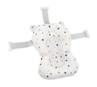 Stylebest Coussin de Siège de Bain pour bébé, Support de Bain Réglable et Pliable, Flottant et Sûr, avec 3 Ceintures de sécurité à Pression, pour nouveau-né de 0 à 12 Mois (Étoiles blanches)