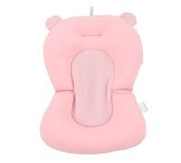 Stylebest Coussin de Siège de Bain pour bébé, Support de Bain Réglable et Pliable, Flottant et Sûr, avec 3 Ceintures de sécurité à Pression, pour nouveau-né de 0 à 12 Mois (Ours rose)
