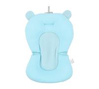 Stylebest Coussin de Siège de Bain pour bébé, Support de Bain Réglable et Pliable, Flottant et Sûr, avec 3 Ceintures de sécurité à Pression, pour nouveau-né de 0 à 12 Mois (Ours bleu)