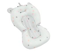 Stylebest Coussin de Siège de Bain pour bébé, Support de Bain Réglable et Pliable, Flottant et Sûr, avec 3 Ceintures de sécurité à Pression, pour nouveau-né de 0 à 12 Mois (Étoiles bleu clair)