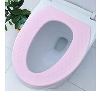 Stylebest Coussin de Siège de Toilette EVA Imperméable, Coussin Souple pour le Confort de la Salle de Bain avec des Motifs à Rayures 34.5x40cm (rayures roses)