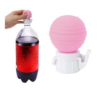 Stylebest Couvercle de Bouteille de Soda, Bouchon de Pompe à Air de Boisson Gazeuse Anti-fuite en Silicone avec Gardien de Fizz pour Préserver la Carbonatation dans la Plupart des (Rosâtre)