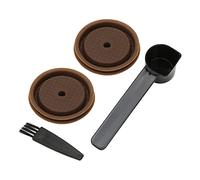 Stylebest Couvercle de Capsule de café Réutilisable pour - Gel de Silice de qualité Alimentaire, Conception Durable pour les Amateurs de café, Comprend une Cuillère et une Brosse, Convient à