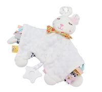 Stylebest Couverture de sécurité pour bébé, Peluche Douce et Lumineuse, Câlin pour Nourrissons, Poupée Animale Mignonne, 28cm (Lapin Blanc)