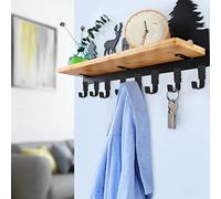 Stylebest Crochet à Serviettes en Laiton Noir, Cintre Mural Durable pour Salle de Bain et Chambre à Coucher, 1 Paquet