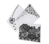 Stylebest Dossiers de Gaufrage en Plastique Durable, Modèle de Bricolage Pratique pour la Fabrication de Cartes, Projets de Scrapbooking, 3 Pièces, 5,8x4,1 Pouces