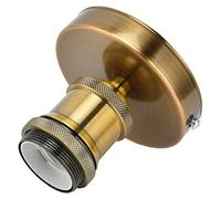Stylebest Douille de Lampe Vintage E26 E27, Support Rétro, Plafonnier pour Cuisine, Chambre à Coucher, Salon, Aluminium 100-240V (patine dorée)