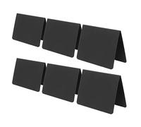 Stylebest Ensemble de 16 Petits Panneaux Alimentaires au Tableau Noir, Mini Signalisation Réutilisable et Facile à écrire pour les Buffets, les Salles de t les Mariages - PVC Durable (avec