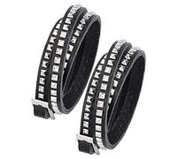 Stylebest Ensemble de Bracelets en Cuir Réglables, 2 Pièces, élégant, Multicouche, pour Fêtes et Rendez-vous, Cadeau pour Amis