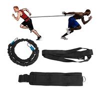 Stylebest Ensemble de Cordons de Vitesse pour Entraîneur de Résistance Multifonctionnel, pour Améliorer la Force Sportive, L'entraînement de Course à Pied, en Nylon 1m (Bretelles croisées à Quatre