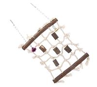Stylebest Ensemble de Jouets pour Perruches, Filet d'escalade en Corde de Coton Vibrante pour Oiseaux Actifs, Jouets Sûrs pour Le Plaisir et l'exercice, 3 Pièces, 25x40cm