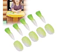 Stylebest Ensemble de Légumes Miniatures pour Maison de Poupée 1:12, Modèles Exquis de Chou Chinois et de Radis pour la Décoration de Maison de Poupée, Silicone, Collection de 10 Pièces (Ensemble