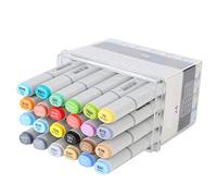 Stylebest Ensemble de Marqueurs D'art à L'alcool de 24 Couleurs pour le Dessin et la Peinture Créatifs - Marqueurs Durables à Séchage Rapide pour les Vêtements et L'aménagement Paysager (24 couleurs)