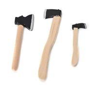 Stylebest Ensemble D'outils Agricoles Miniatures en Bois et Métal pour Accessoires de Maison de Poupée 1/12, Durable, Léger, Comprend Une Grande Hache et Une Houe