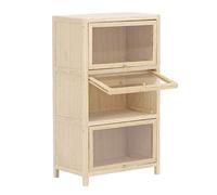 Stylebest Étagère de Maison de Poupée 1/12, Bibliothèque en Bois pour Décoration de Maison de Poupée - Armoire de de à Trois Niveaux pour Salon et Chambre à Coucher, en Bois de Bouleau - 7 X 4 X