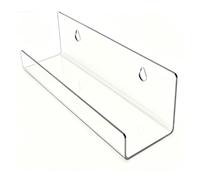 Stylebest Étagère Murale en Acrylique pour Disques, Affichage Flottant | Acrylique Robuste de 4 Pouces, Peut Contenir des Albums et des CD, Montage Mural Facile avec Chevilles Incluses, Paquet de