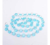 Stylebest Fil de Perles de Cristal Acrylique de 1 M Scintillantes pour la Décoration de Mariage et de Fête de Noël, Légères et Réglables, Perles de 14 Mm de Différentes Couleurs (Bleue)