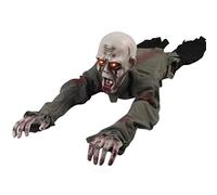 Stylebest Halloween Effrayant Décorations de Jardin, Squelette de la Voix d'horreur des Cheveux Longs de Fantômes électriques, Accessoire Rampant pour Le Parc à Thème, Bar hanté hanté (Bald Head)