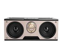 Stylebest Haut-Parleur Bluetooth Rétro en Bois, HiFi sans Fil pour la Maison et Les Voyages, Puissance de Sortie 10W (Bois Profond)