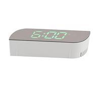 Stylebest Horloge Numérique LED avec Mode Nuit, Affichage Lumineux, Réveil pour Chambre à Coucher et Salle D'étude, USB/Fonctionne sur Piles, 4,7 X 14 Cm (Verte)