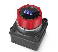 Stylebest Interrupteur de Déconnexion de Batterie avec Voltmètre LED, Coupure de Courant Durable pour Marine, Camping-car, Camion, Matériau ABS, 1 unité