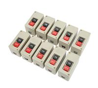 Stylebest Interrupteur de Moteur triphasé, Bouton de Réinitialisation Automatique, Interrupteur D'alimentation de Haute qualité pour Boîtes de Distribution 380V 30A ABS, 10 Pièces