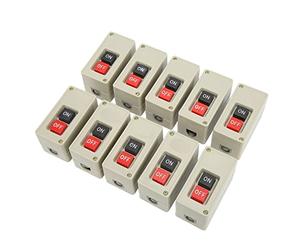 Stylebest Interrupteur de Moteur triphasé, Bouton de Réinitialisation Automatique, Interrupteur D'alimentation de Haute qualité pour Boîtes de Distribution 380V 30A ABS, 10 Pièces