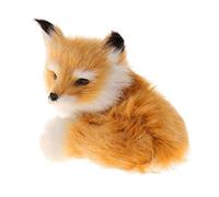 Stylebest Jouet en Peluche de Renard de Simulation, Mini Animal en Peluche Mignon Petit Renard Assis avec Douce Réaliste, pour Poupées D'intérieur de Voiture, Décorations de Maison, (comme indiqué
