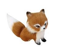Stylebest Jouet en Peluche de Renard de Simulation, Mini Animal en Peluche Mignon Petit Renard Assis avec Douce Réaliste, pour Poupées D'intérieur de Voiture, Décorations de Maison, (comme indiqué