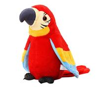 Stylebest Jouet en Peluche Perroquet Parlant électrique, Répétez Ce Que Vous Dites en Secouant Le Corps et Les Ailes, pour Enfants, Cadeaux pour Bébés de 3 Ans et Plus (Rouge)