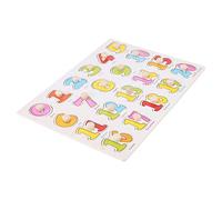 Stylebest Jouet Puzzle à Bouton en Bois pour Enfants, Expérience d'apprentissage éducative Amusante et Colorée en Bois de Haute qualité (A3002 (numérique))