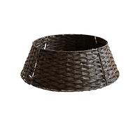 Stylebest Jupe de Collier D'arbre de Noël, Base de Décoration Rétro Nordique, Rotin en Osier Xmas Tree Collar Panier Anneau Base Stand Couverture pour la Décoration de Noël (Coffee/Small)