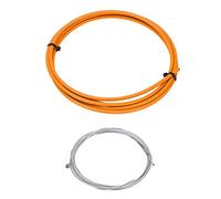 Stylebest Kit de Câbles de Changement de Vitesse pour Vélo, Remplacement Durable Résistant à la Chaleur Froide pour Vélos de Montagne et de Route PE 4mm avec 1 Tuyau de Ligne 2 Câbles (Orange)