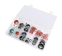 Stylebest Kit de Rondelles d'étanchéité pour Port de Compresseur de Climatisation, Joints d'étanchéité Durables de 12 Tailles, Conception Anti-fuite pour L'entretien Automatique de la Climatisation,