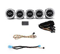 Stylebest Kit de Ventilation de Turbine Avant 5 Pièces avec éclairage Ambiant LED 64 Couleurs, Remplacement pour W205 C205 A205 2019 2021