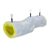 Stylebest Lit Tunnel Suspendu pour Petits Animaux de Compagnie, Hamac en Velours Doux pour Hamsters, Hérissons et Plus Encore, Ours Bleu, 3 Tailles Disponibles (L)