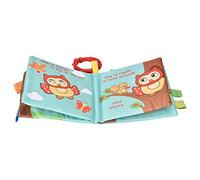 Stylebest Livre en Tissu pour bébé, Hochet Doux, Jouet pour le Développement de L'éducation Précoce, 6 Mois et Plus, en Polyester, Lion, Singe, Chiot, Hibou, 14.5x17x3cm (Tapez 2)
