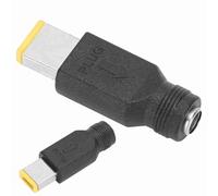 Stylebest Lot de 2 Adaptateurs d'alimentation pour Ordinateur Portable, Tête de Conversion Facile à Utiliser pour Les Modèles ThinkPad et IdeaPad, Noir 5,5 X 2,1 Mm à 11 X,0 Mm