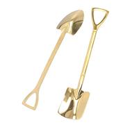 Stylebest Lot de 2 Cuillères à Pelle en Acier Inoxydable Durable, Cuillères à Dessert et à Glace pour la Cuisine, Design Ergonomique, Finition Brillante (Ensemble d'or [Boîte noire])