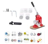 Stylebest Machine à Badges 58 Mm, Outil de Presse Ergonomique et Durable pour Projets de Bricolage avec 500 Boutons et Accessoires