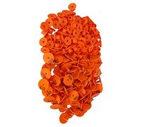 Stylebest Marqueur D'identification D'étiquette D'oreille de Mouton épais, 100 Pièces, pour la Gestion des Animaux, Plastique Durable, Orange, Facile à Installer (Étiquette d'oreille orange avec mot)