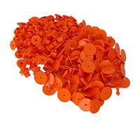 Stylebest Marqueur D'identification D'étiquette D'oreille de Mouton épais, 100 Pièces, pour la Gestion des Animaux, Plastique Durable, Orange, Facile à Installer (Étiquette d'oreille orange sans mot)