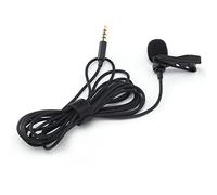 Stylebest Microphone Lavalier Filaire Mini Clip Portable sur Micro Lav pour la Diffusion et L'enregistrement Vidéo Métal Noir 3.5mm