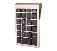 Stylebest Mini Clavier Numérique sans Fil USB 2.4G, Léger et Portable pour étudiants, Gris Fer (Or Rose)