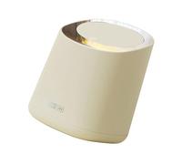 Stylebest Mini Poubelle de Comptoir avec Couvercle, Design élégant pour Salle de Bain, Chambre à Coucher, Salon, 350g, Plastique 5,1x5,8x6,7 Pouces (Blanc crème)